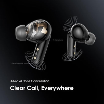 Oraimo SpaceBuds ANC Wireless Earbuds, 50dB Noise Cancelling Bluetooth Earbuds, 4-Mic Clear Calls in Ear Headphones