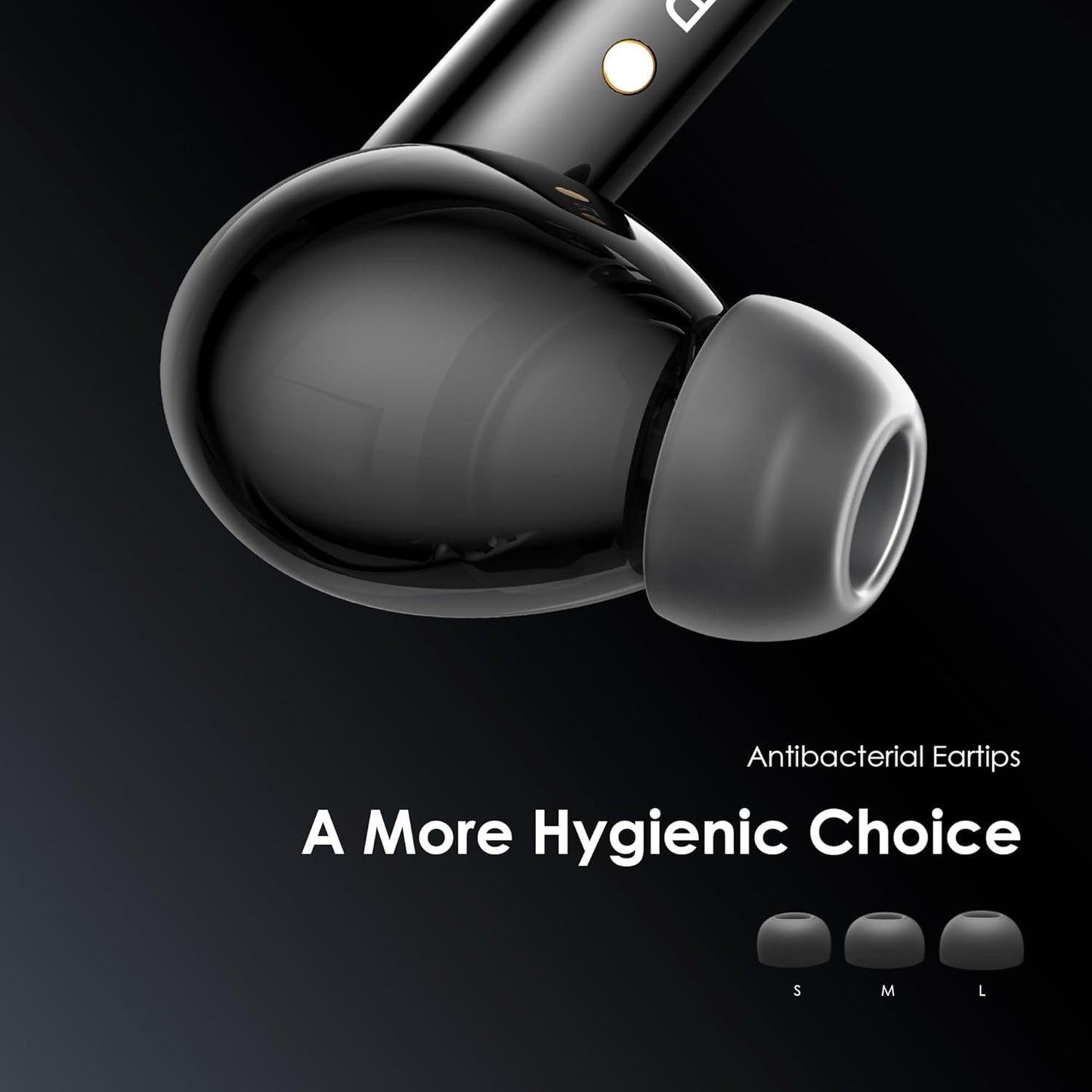 Oraimo SpaceBuds ANC Wireless Earbuds, 50dB Noise Cancelling Bluetooth Earbuds, 4-Mic Clear Calls in Ear Headphones