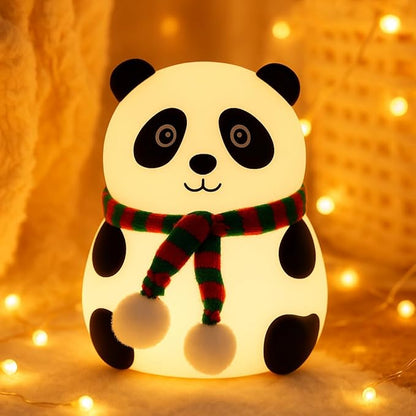 Toy Imagine Panda Night Light for Kids – Soft Silicone LED Lamp with Tap Control | Rechargeable, Multi-Color Light Modes, Non-Slip Base | Nursery Bedside Light for Baby Room, Toddlers & Gift Use